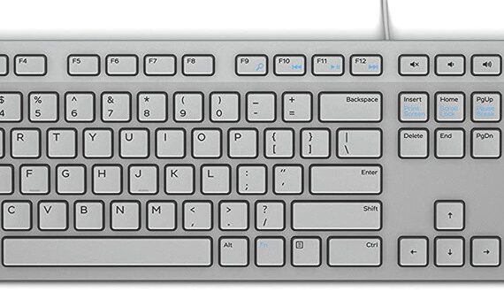 Dell KB216-GY USB Tastatur Grau QWERTZ DE Layout Kabel Neu Open Box OVP