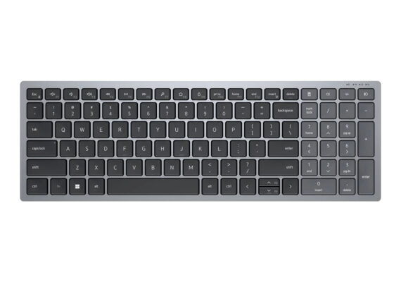 Dell KB740-GY-R Funk Tastatur QWERTZ DE Grau Bluetooth USB Neu Open Box OVP