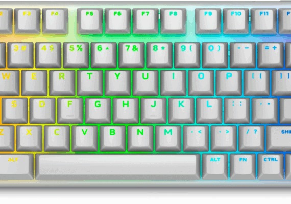 DELL Alienware Pro Wireless Gaming Keyboard PROKBWWW US-QWERTY Weiß – Open Box