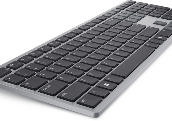 Dell KB700-GY-R Funk Tastatur QWERTY Englisch Grau Bluetooth USB Open Box